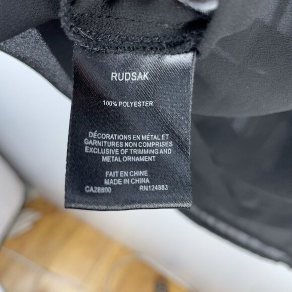 RUDSAK Sheer Suede Fringe Gothic Rock Transparent Black Tank Top Blouse Size‎ XS - Picture 10 of 13